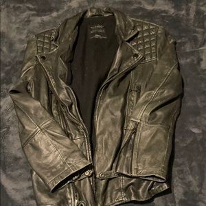 All Saints Grey Leather jacket